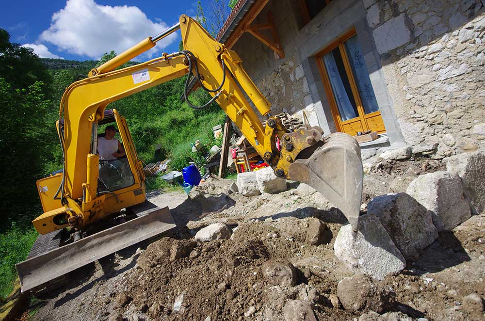 Hausbau Einfamilienhaus Bodenplatte